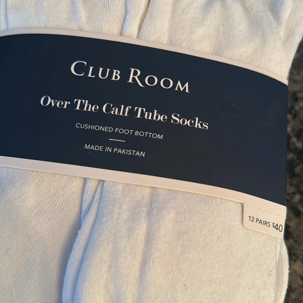 Club room men’s over the calf tube sock NWT 10-13